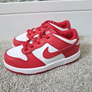 Nike Kids Red and White Sneakers